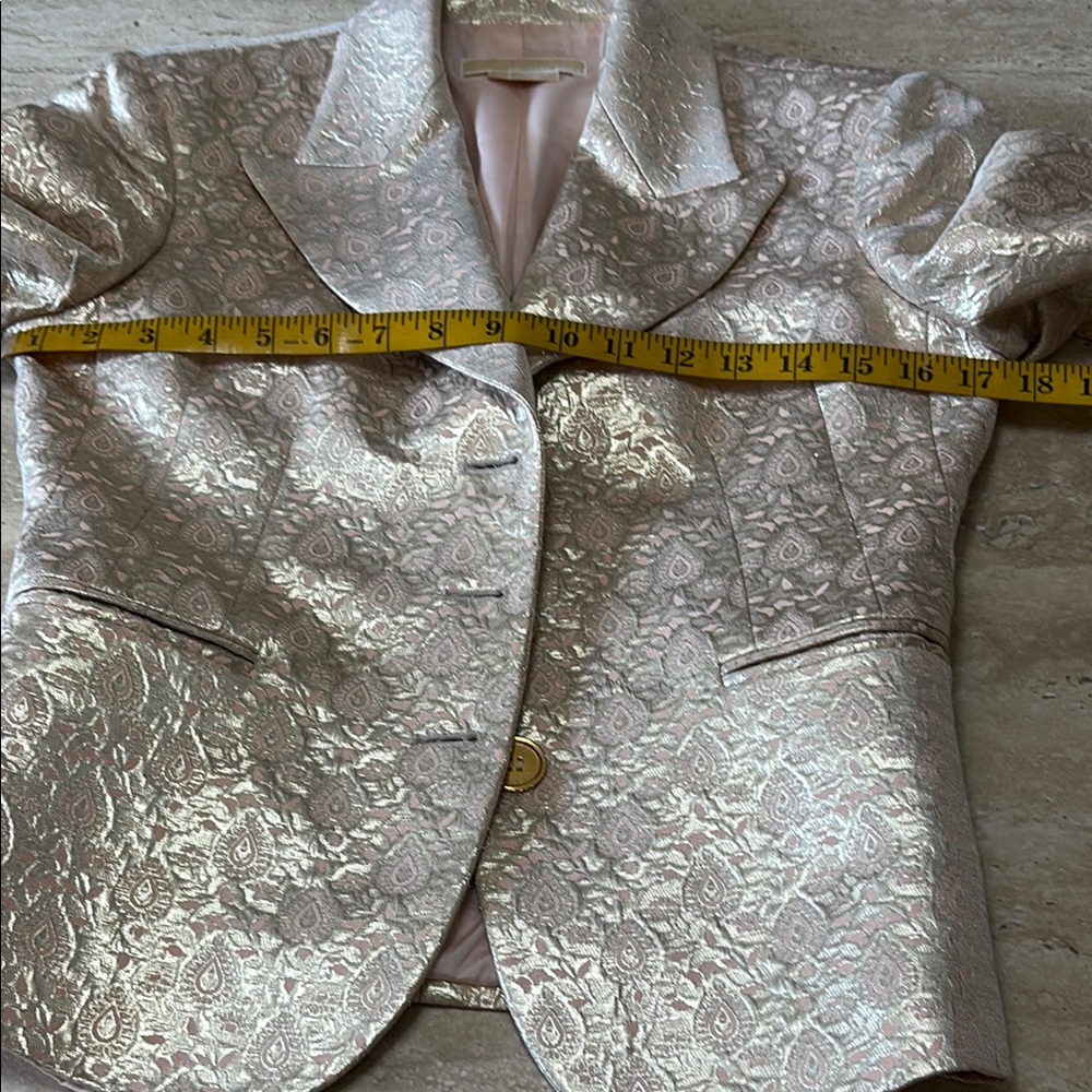 MICHAEL Michael Kors Cream Tailored Blazer pale, pink and white gold - Picture 13 of 16